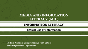 Ethical Use of Information