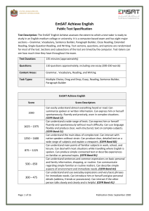 Achieve English Public Test Specifications (Eng) 2020