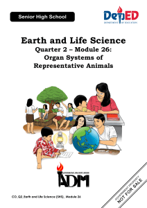 Organ Systems of Animals: Earth & Life Science Module