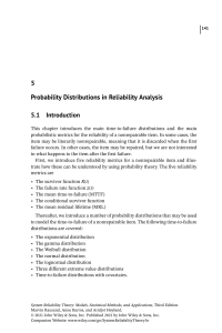 Reliability Analysis: Probability Distributions