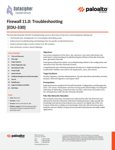 Firewall Troubleshooting (EDU-330)