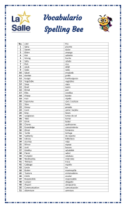 SPELLING BEE BLOQUE III