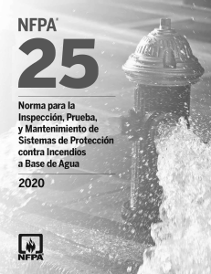 NFPA 25 (2020) - Inspección, prueba y mantenimiento (Español) 1