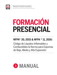 Curso de formación en NFPA 11 y 30 - Diapositiva (2015-2016)