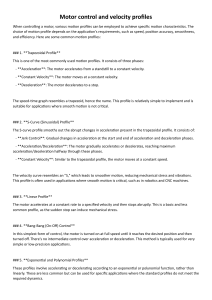 Motor Control & Velocity Profiles