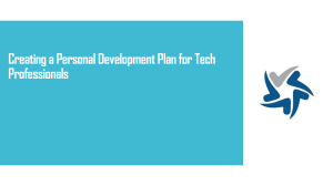 Creating a Personal Development Plan for Tech Professionals