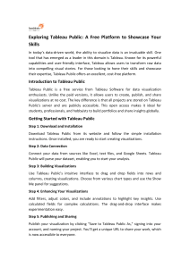 Exploring Tableau Public A Free Platform to Showcase Your Skills