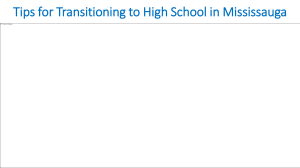 Tips for Transitioning to High School in Mississauga