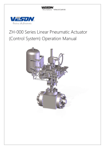  Veson valve ltd.ZH-000 Series Linear Pneumatic Actuator (Control System) Operation Manual R1