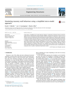 Simulating masonry wall behaviour using a simplified micro-model approach