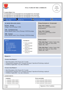 CV Format TINT