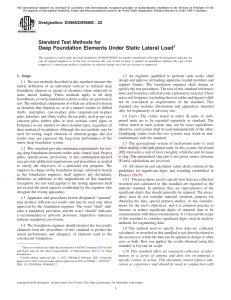 Deep Foundation Lateral Load Test Standard D3966