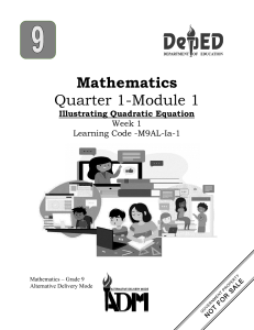 Math 9 Q1 Mod1