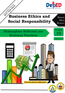 Business Ethics & Social Responsibility Module: Philosophies