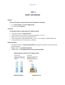 DENSITY AND PRESSURE NOTES