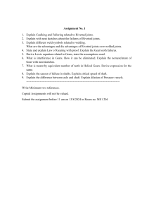 Mechanical Engineering Assignment: Joints, Gears, Shafts