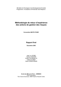 Méthodologie de retour d’expérience des actions de gestion des risques