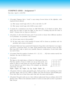 COMPSCI 1DM3 Assignment 7: Combinatorics & Discrete Math