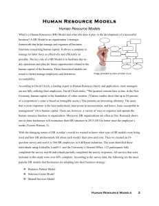 hr organizational models