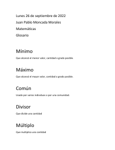 Glosario de Matemáticas: MCM y MCD