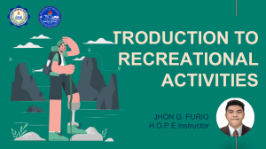 COT 1- HOPE 4 Recreation (Introduction to Recreation)