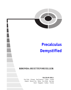 Precalculus Demystified