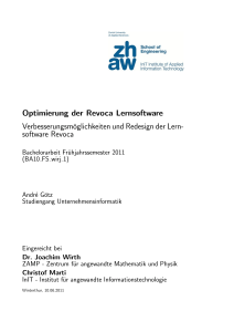 Optimierung Revoca Lernsoftware: Bachelorarbeit