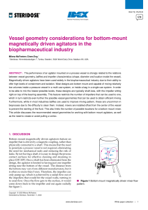 Vessel Geometry for Bottom-Mount Agitators in Biopharma