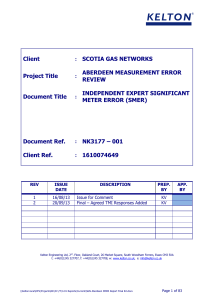 Aberdeen Measurement Error Review - Independent Expert Significant Meter Error (SMER)