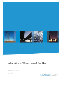 Allocation Of Unaccounted For Gas