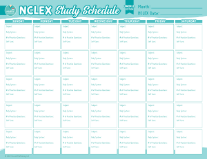 NCLEX Study Schedule Template