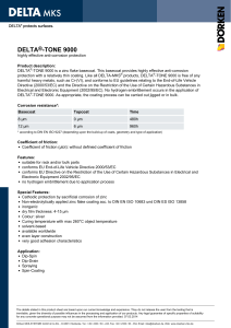 data sheet for delta tone 9000