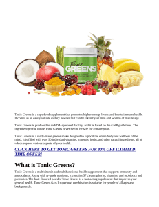 Tonic Greens REVIEWS BY PEOPLE