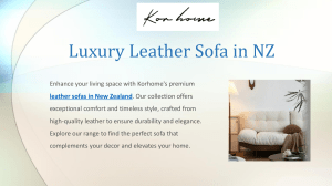 Luxury Leather Sofa in NZ