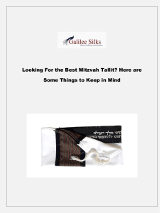 Looking For the Best Mitzvah Tallit -  Here are Some Things to Keep in Mind.docx