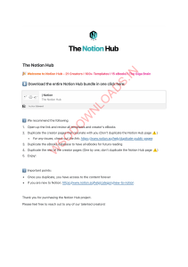 The Notion Hub