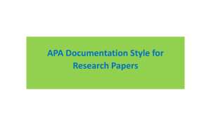 APA Documentation Style