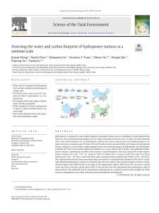 Wang et al. 2019-Assessing the water and carbon footprint of hydropower stations at a national scale