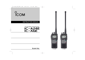 Icom IC-A24E/A6E VHF Air Band Transceiver Instruction Manual