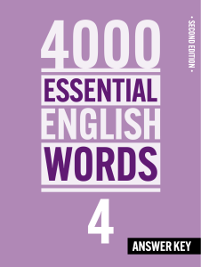 4000 Essential English Words 4 Answer Key 2nd Edition www languagecentre