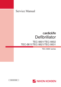 TEC-5600 Defibrillator Service Manual