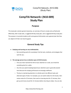 CompTIA+Network++(N10-009)+Study+Plan