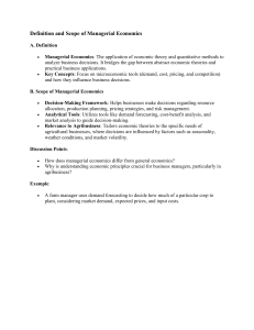 Definition and Scope of Managerial Economics