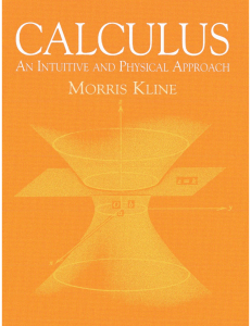 Calculus: An Intuitive and Physical Approach Textbook