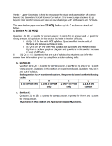 Upper Secondary Science Exam Paper