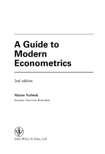 A Guide to Modern Econometrics Textbook