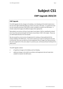 CS1 CMP Upgrade 2024