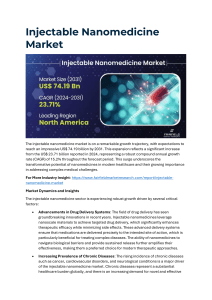 Who are the Target Customers for Injectable Nanomedicine?