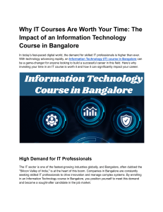 Why IT Courses Are Worth Your Time  The Impact of an Information Technology Course in Bangalore (1)