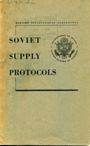 Soviet Supply Protocols